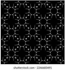 Vector pattern in geometric ornamental style. Black and white color.Seamless pattern.
