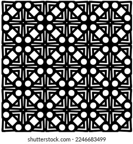 Patrón vectorial en estilo ornamental geométrico. Color blanco y negro.Patrón sin foco.