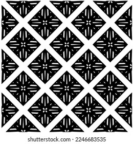 Vector pattern in geometric ornamental style. Black and white color.Seamless pattern.