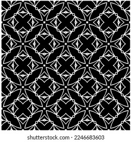 Vektormuster im geometrischen Zierstil. Schwarz-Weiß-Farbe.Nahtloses Muster.