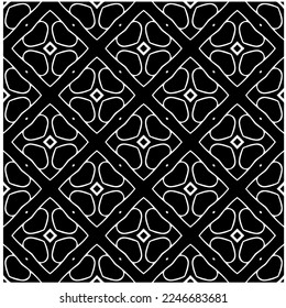 Vector pattern in geometric ornamental style. Black and white color.Seamless pattern.