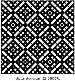 Vector pattern in geometric ornamental style. Black and white color.Seamless pattern.