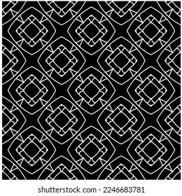 Vector pattern in geometric ornamental style. Black and white color.Seamless pattern.