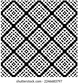 Vector pattern in geometric ornamental style. Black and white color.Seamless pattern.