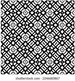 Vector pattern in geometric ornamental style. Black and white color.Seamless pattern.
