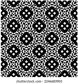 Vector pattern in geometric ornamental style. Black and white color.Seamless pattern.