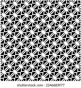 Vector pattern in geometric ornamental style. Black and white color.Seamless pattern.