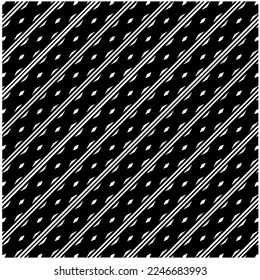 Vector pattern in geometric ornamental style. Black and white color.Seamless pattern.