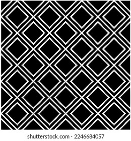 Vector pattern in geometric ornamental style. Black and white color.Seamless pattern.