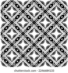 Vector pattern in geometric ornamental style. Black and white color.Seamless pattern.