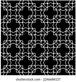 Vektormuster im geometrischen Zierstil. Schwarz-Weiß-Farbe.Nahtloses Muster.