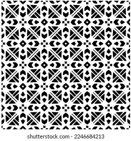 Vector pattern in geometric ornamental style. Black and white color.Seamless pattern.