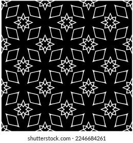 Vector pattern in geometric ornamental style. Black and white color.Seamless pattern.