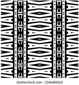 Patrón vectorial en estilo ornamental geométrico. Color blanco y negro.Patrón sin foco.
