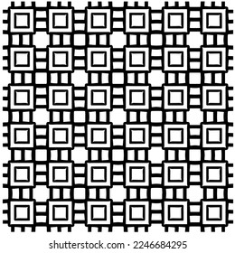 Vector pattern in geometric ornamental style. Black and white color.Seamless pattern.