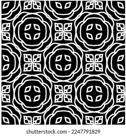 
Vector pattern in geometric ornamental style. Black and white color.Seamless pattern.