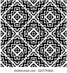 
Vector pattern in geometric ornamental style. Black and white color.Seamless pattern.