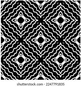 
Vector pattern in geometric ornamental style. Black and white color.Seamless pattern.