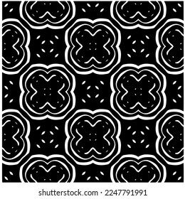 
Vector pattern in geometric ornamental style. Black and white color.Seamless pattern.