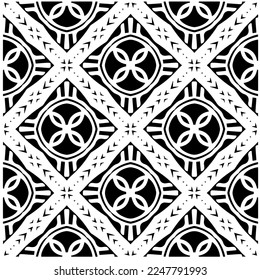 Vector pattern in geometric ornamental style. Black and white color.Seamless pattern.