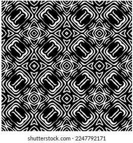 
Vector pattern in geometric ornamental style. Black and white color.Seamless pattern.