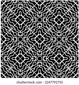 
Vector pattern in geometric ornamental style. Black and white color.Seamless pattern.