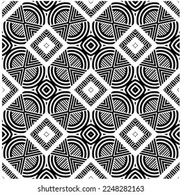 
Vector pattern in geometric ornamental style. Black and white color.Seamless pattern.