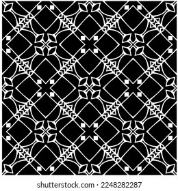
Vector pattern in geometric ornamental style. Black and white color.Seamless pattern.