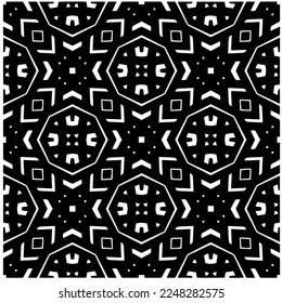 
Vector pattern in geometric ornamental style. Black and white color.Seamless pattern.