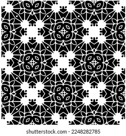 
Vector pattern in geometric ornamental style. Black and white color.Seamless pattern.