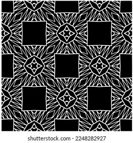 
Vector pattern in geometric ornamental style. Black and white color.Seamless pattern.