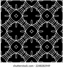 
Vector pattern in geometric ornamental style. Black and white color.Seamless pattern.