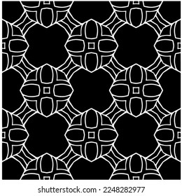 
Vector pattern in geometric ornamental style. Black and white color.Seamless pattern.