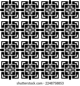 Vector pattern in geometric ornamental style. Black and white color.Seamless pattern.