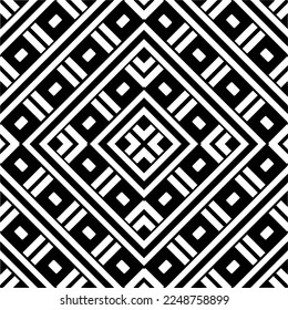 Vector pattern in geometric ornamental style. Black and white color.Seamless pattern.