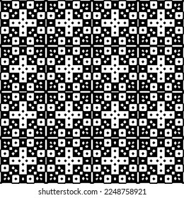 Vector pattern in geometric ornamental style. Black and white color.Seamless pattern.