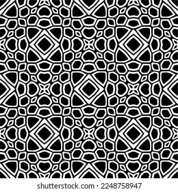 Patrón vectorial en estilo ornamental geométrico. Color blanco y negro.Patrón sin foco.
