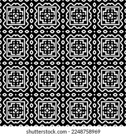 Vector pattern in geometric ornamental style. Black and white color.Seamless pattern.