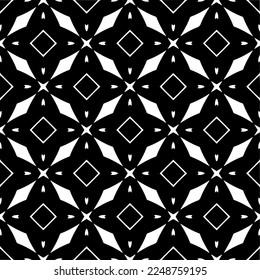 Vector pattern in geometric ornamental style. Black and white color.Seamless pattern.