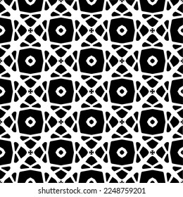 Vector pattern in geometric ornamental style. Black and white color.Seamless pattern.