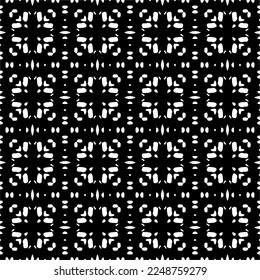Vector pattern in geometric ornamental style. Black and white color.Seamless pattern.