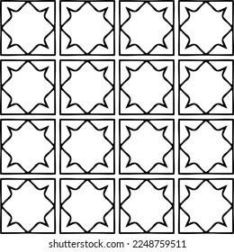Vector pattern in geometric ornamental style. Black and white color.Seamless pattern.
