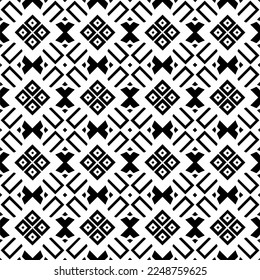 Vector pattern in geometric ornamental style. Black and white color.Seamless pattern.
