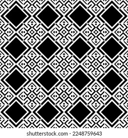 Vector pattern in geometric ornamental style. Black and white color.Seamless pattern.
