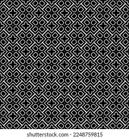 Vector pattern in geometric ornamental style. Black and white color.Seamless pattern.