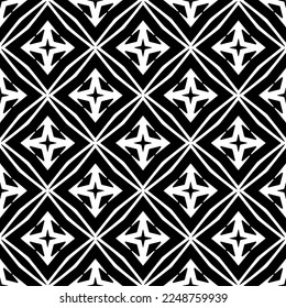 Patrón vectorial en estilo ornamental geométrico. Color blanco y negro.Patrón sin foco.