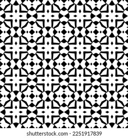 Vector pattern in geometric ornamental style. Black and white color.Seamless pattern.