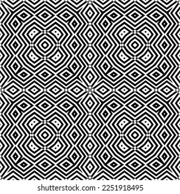 Vector pattern in geometric ornamental style. Black and white color.Seamless pattern.
