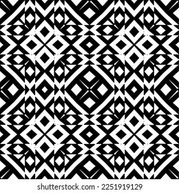 Vector pattern in geometric ornamental style. Black and white color.Seamless pattern.