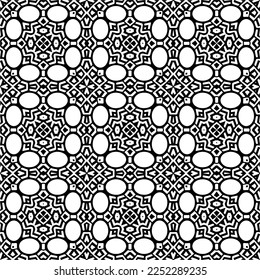 Vektormuster im geometrischen Zierstil. Schwarz-Weiß-Farbe.Nahtloses Muster.